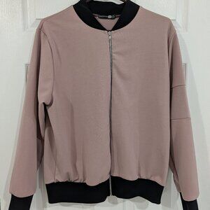 Boohoo Dusty Pink Pink Bomber Jacket US 14